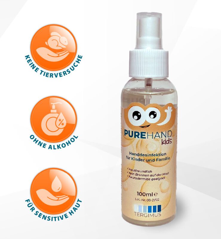 Purehand Kids Händedesinfektion Purehand Classic Händedesinfektionsmittel ohne Alkohol Händedesinfektion für Kinder Alkoholfrei