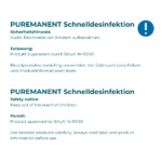 PUREMANENT Schnelldesinfektion Sicherheitshinweis und BAuA-Zulassung