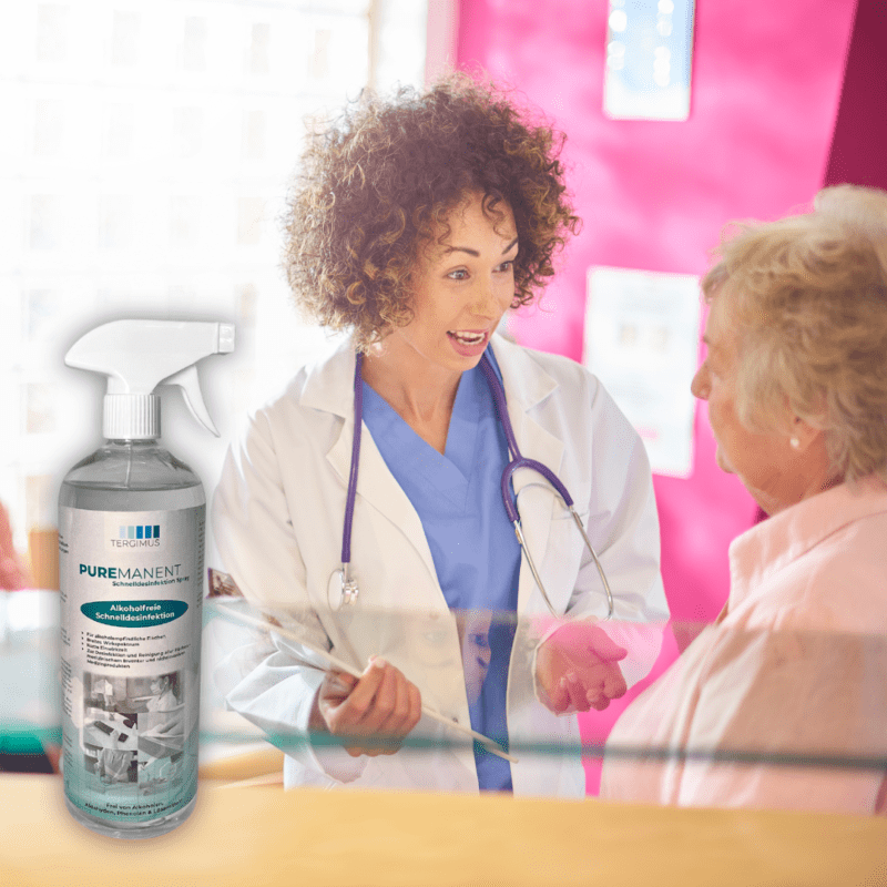 PUREMANENT Schnelldesinfektion 1000 ml in der Arztpraxis
