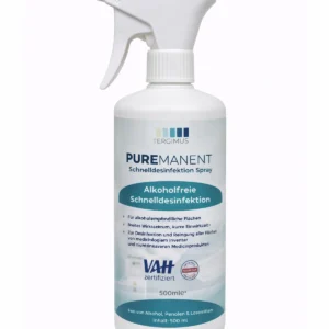PUREMANENT Schnelldesinfektion ohne Alkohol 500 ml Sprühflasche