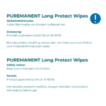 PUREMANENT Long Protect Wipes Sicherheitshinweis und BAuA-Zulassung