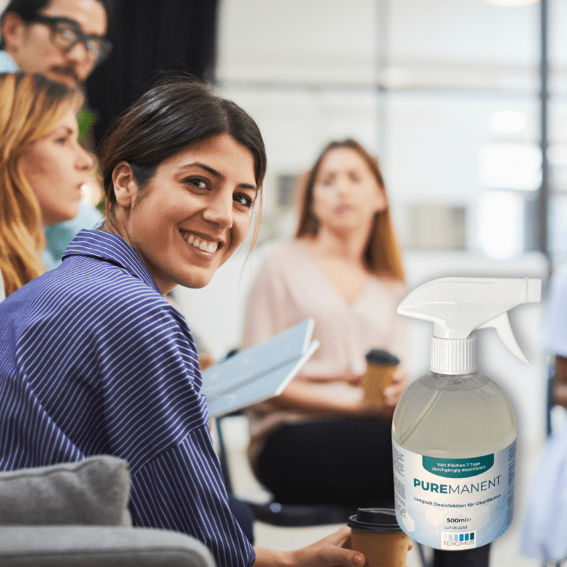 PUREMANENT Long Protect 500 ml Langzeitdesinfektion für Oberflächen im Büro