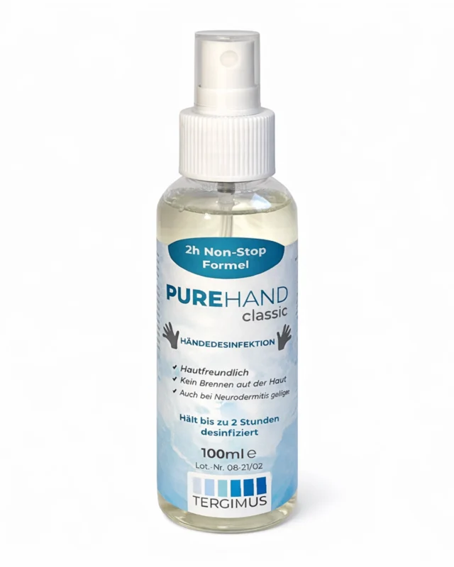 PUREHAND Classic 100 ml Händedesinfektion ohne Alkohol in der Sprühflasche