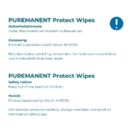 PUREMANENT Protect Wipes Sicherheitshinweis und BAuA-Zulassung