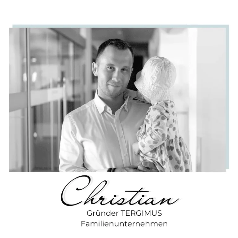 Christian Thuß, Gründer von TERGIMUS, mit seiner Tochter