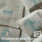 Handbedruckte Tergimus Stoffbeutel mit kindgerechten Tiermotiven