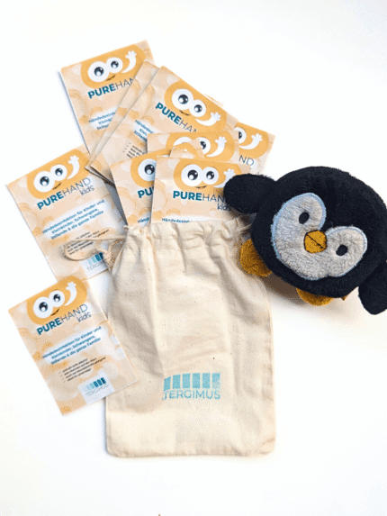 Purehand_Kids_Sachet-Set-einzeln verpackte Deinfektionstücher für Kinder