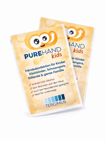 PUREHAND Kids Desinfektionstücher für Kinder, einzeln verpackt