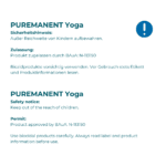 PUREMANENT Yoga Sicherheitshinweis und BAuA-Zulassung