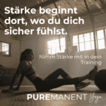 Sportlerin im Gym nach dem Training mit PUREMANENT Yoga