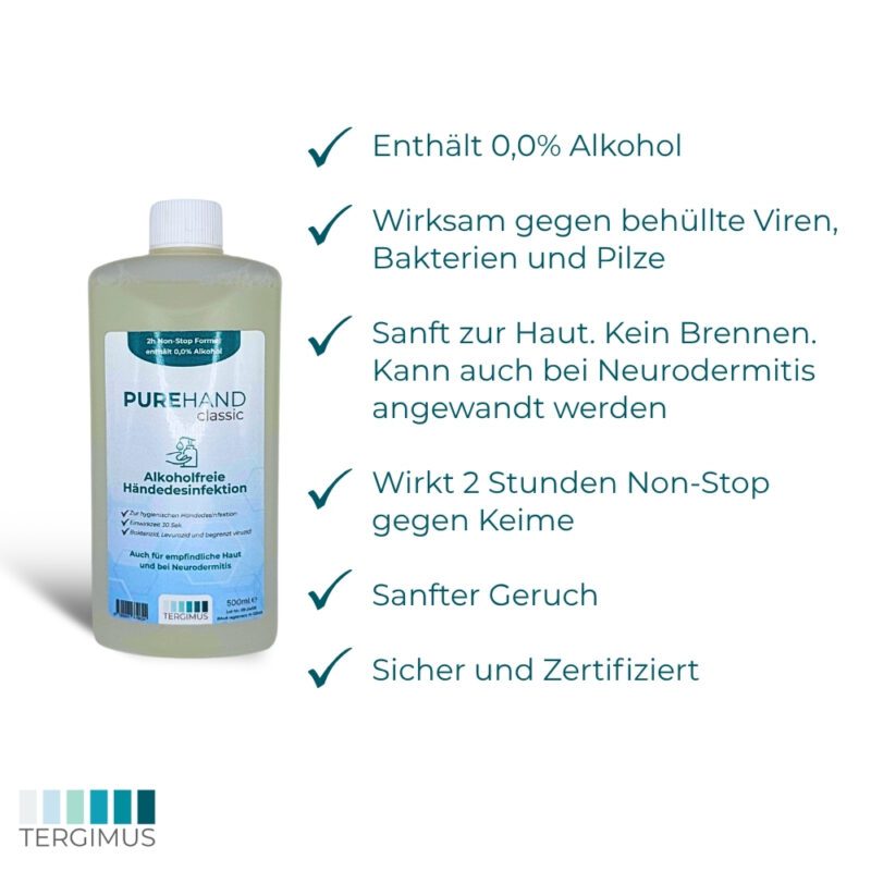 Euroflasche alkoholfreie Händedesinfektion