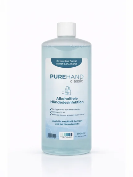 PUREHAND Classic 500 ml Händedesinfektion ohne Alkohol in der Euroflasche