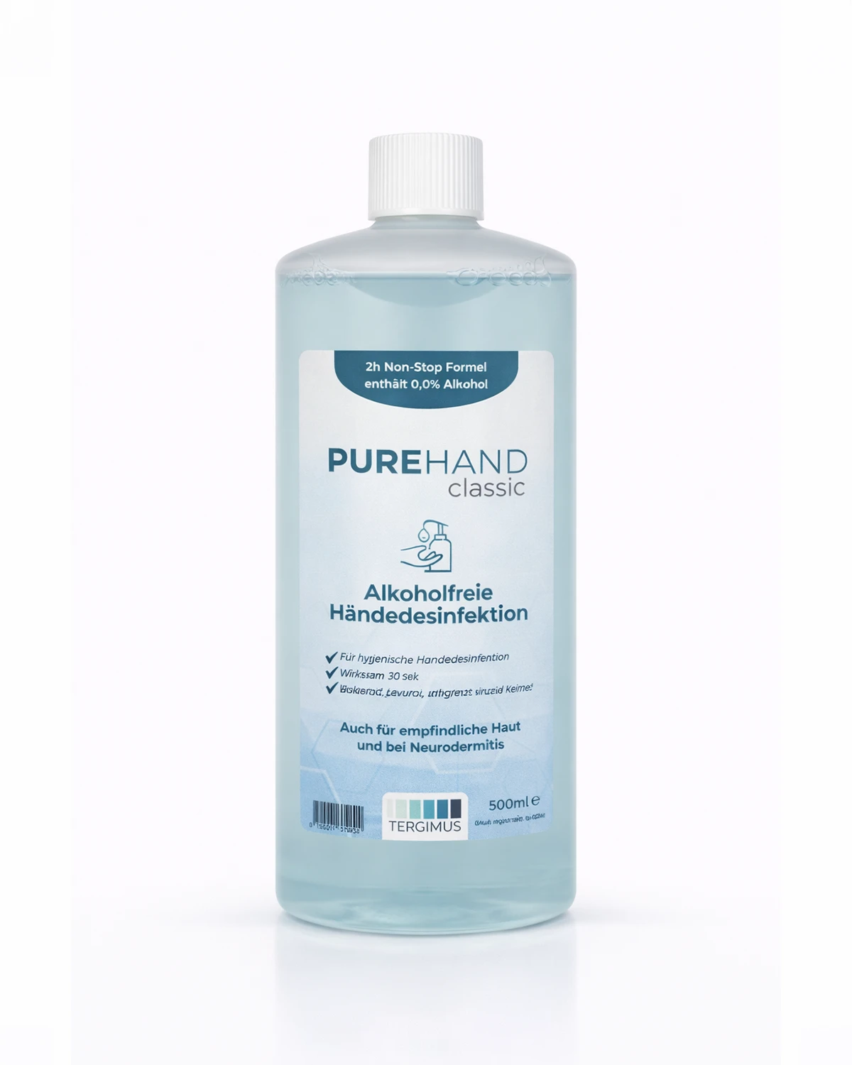 purehand-classic-500 PUREHAND Classic 500 ml Händedesinfektion ohne Alkohol in der Euroflasche