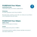 Sicherheitshinweise PUREPAW Paw Wipes